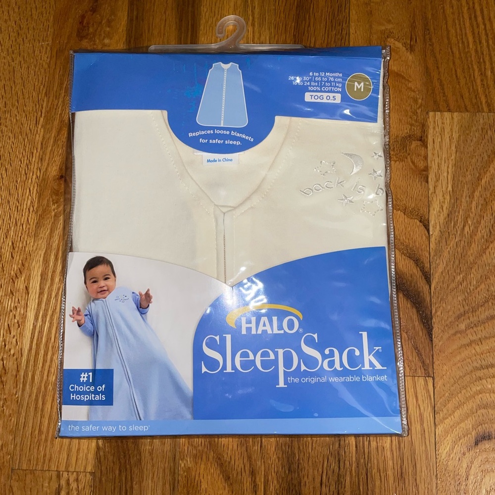 NWT. Halo SleepSack. Cotton. Size Medium. Cream color.